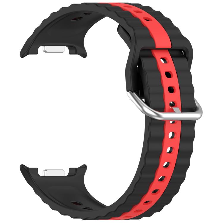 For Samsung Galaxy Watch8 / Watch8 Classic Vertical Two Color Silicone Watch Band
