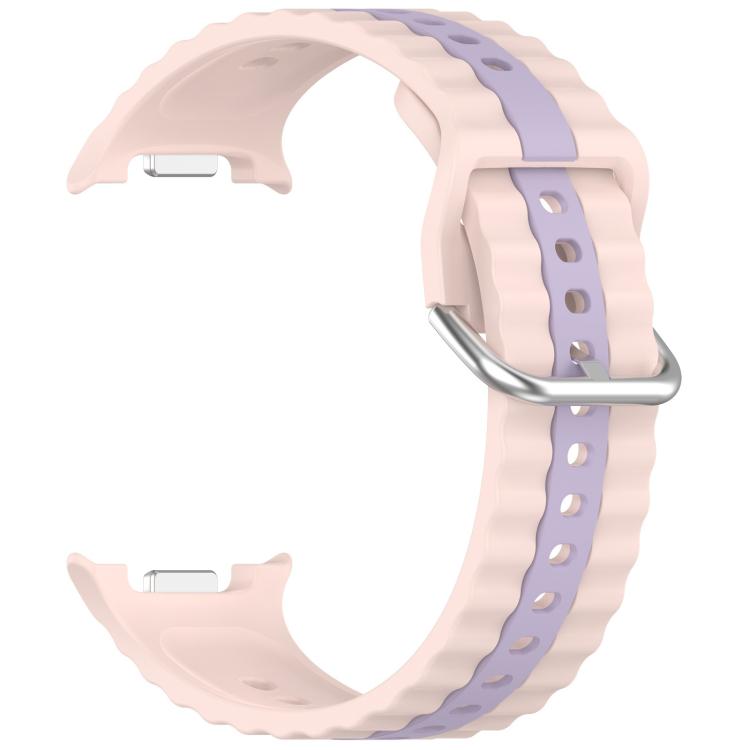 For Samsung Galaxy Watch8 / Watch8 Classic Vertical Two Color Silicone Watch Band