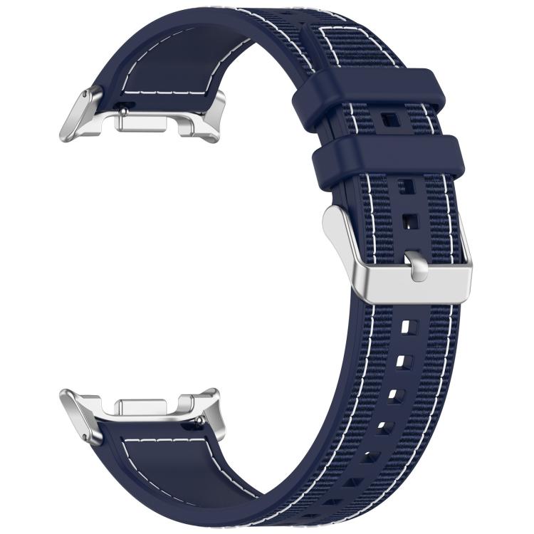 For Samsung Galaxy Watch8 / Watch8 Classic Hybrid Nylon Braid Silicone Watch Band