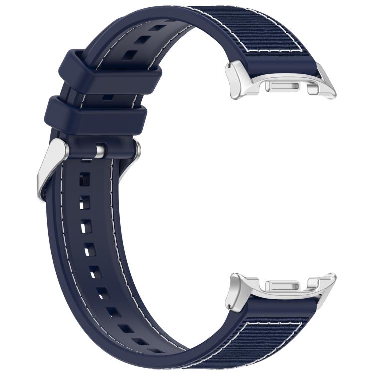 For Samsung Galaxy Watch8 / Watch8 Classic Hybrid Nylon Braid Silicone Watch Band