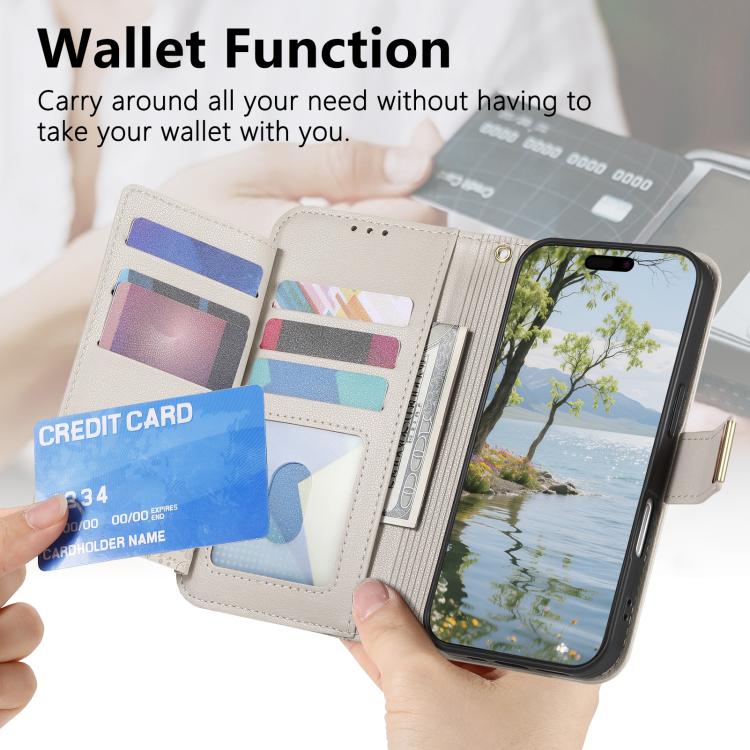 For iPhone 17e / 16e Flowers Leaves Zipper Wallet Leather Phone Case with Strap