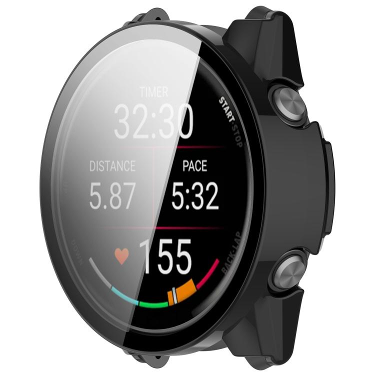 For Garmin Forerunner 570 47mm Tempered Film Integrated PC Watch Case