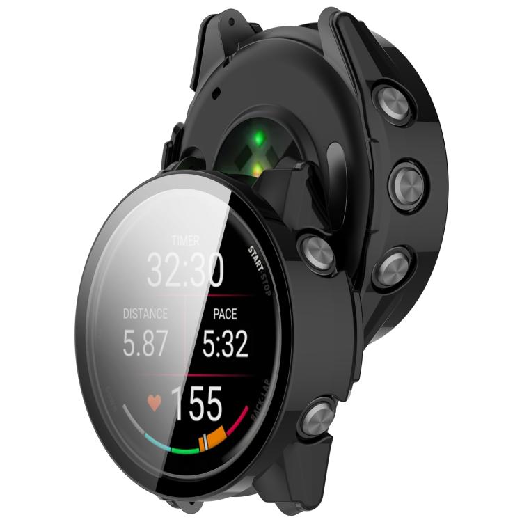 For Garmin Forerunner 570 47mm Tempered Film Integrated PC Watch Case