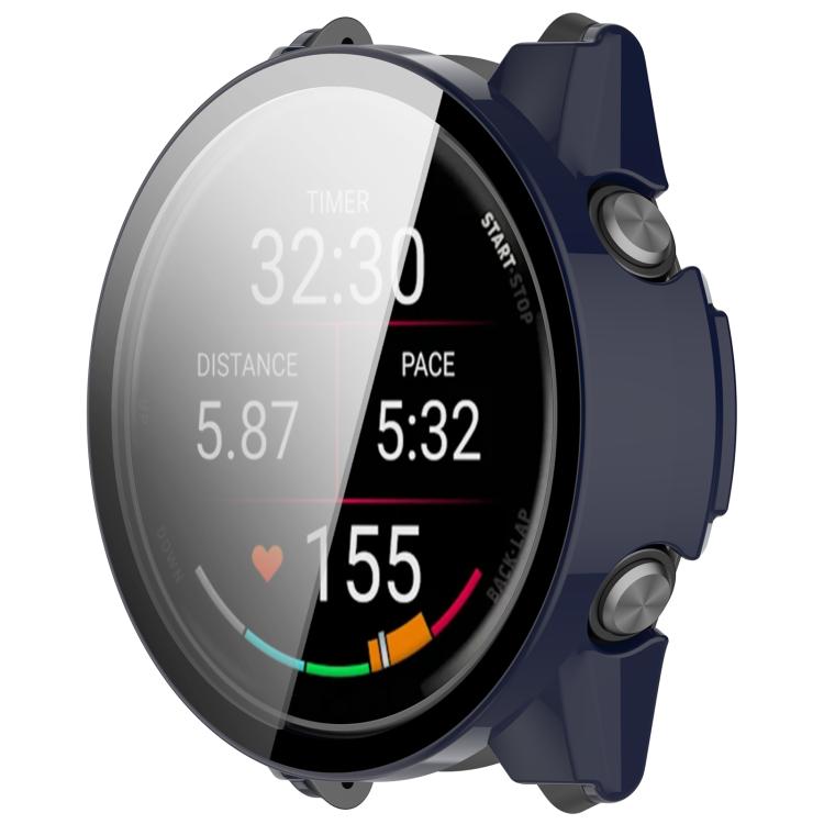 For Garmin Forerunner 570 47mm Tempered Film Integrated PC Watch Case