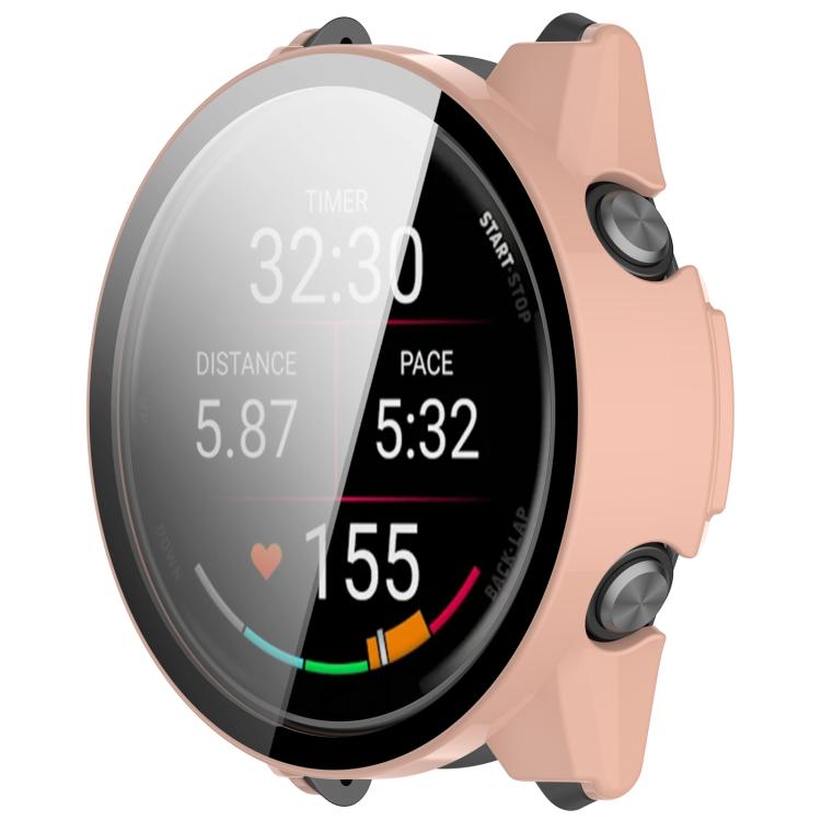 For Garmin Forerunner 570 47mm Tempered Film Integrated PC Watch Case