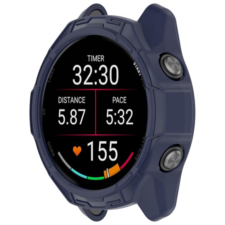 For Garmin Forerunner 570 42mm Hollow Armor Half Coverage TPU Watch Protective Case