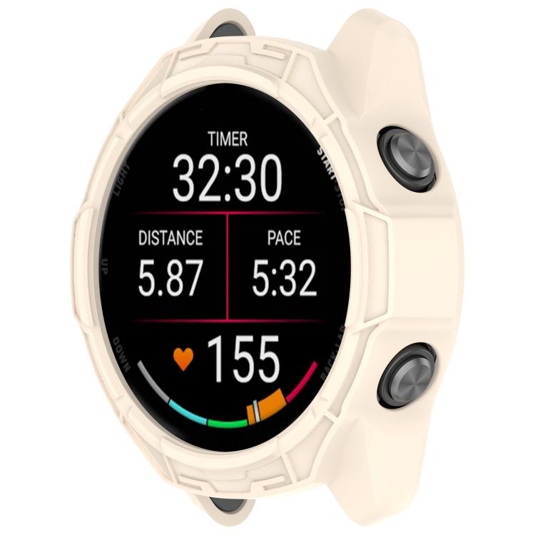 For Garmin Forerunner 570 42mm Hollow Armor Half Coverage TPU Watch Protective Case