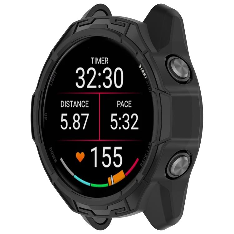 For Garmin Forerunner 570 47mm Hollow Armor Half Coverage TPU Watch Protective Case