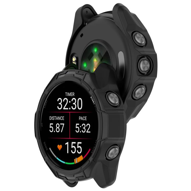 For Garmin Forerunner 970 Hollow Armor Half Coverage TPU Watch Protective Case