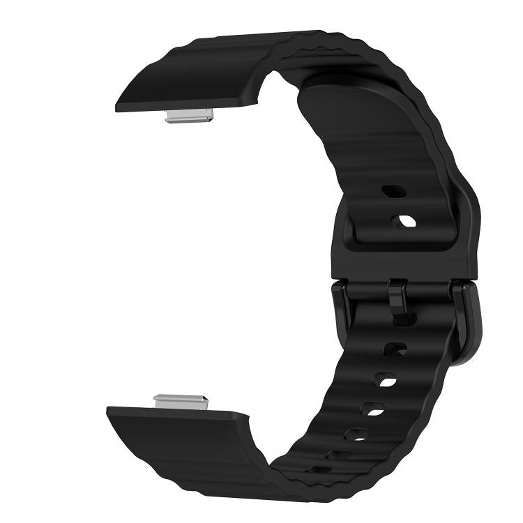 For Huawei Watch Fit 5 / Fit 5 Pro / Fit 4 Wave Texture Solid Color Silicone Watch Band