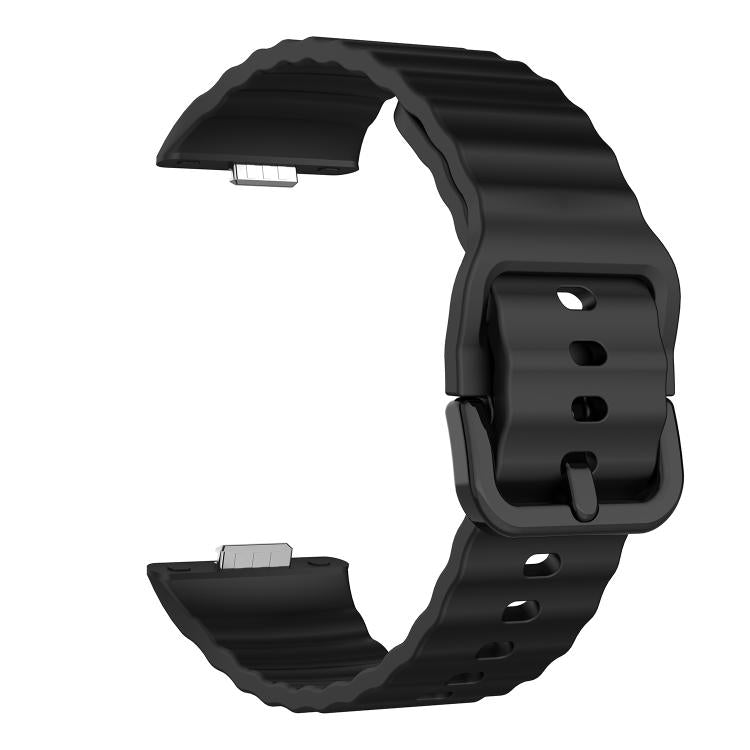 For Huawei Watch Fit 5 / Fit 5 Pro / Fit 4 Wave Texture Solid Color Silicone Watch Band