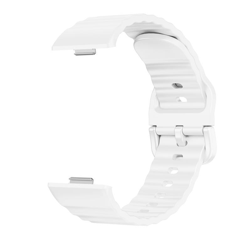For Huawei Watch Fit 5 / Fit 5 Pro / Fit 4 Wave Texture Solid Color Silicone Watch Band
