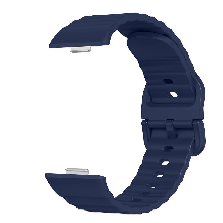 For Huawei Watch Fit 5 / Fit 5 Pro / Fit 4 Wave Texture Solid Color Silicone Watch Band