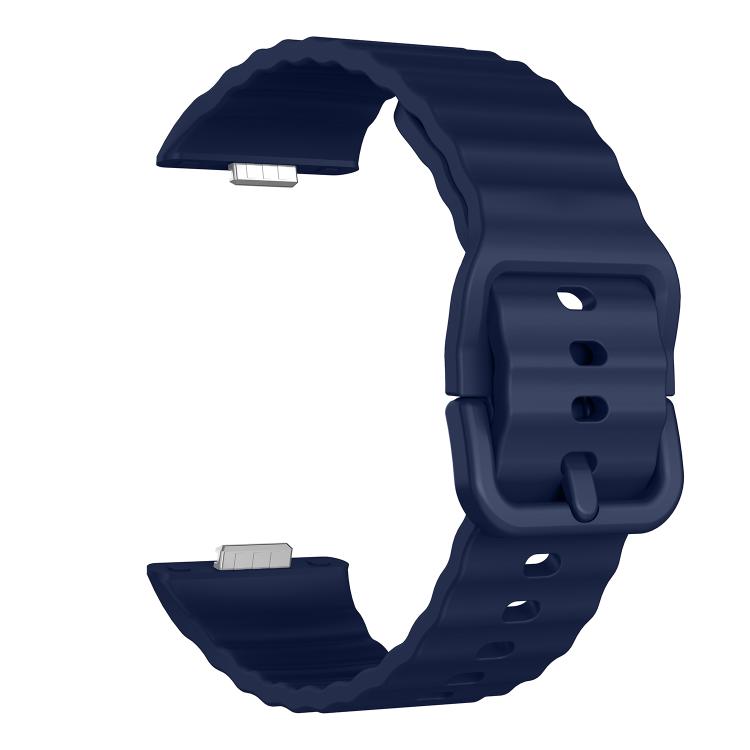 For Huawei Watch Fit 5 / Fit 5 Pro / Fit 4 Wave Texture Solid Color Silicone Watch Band