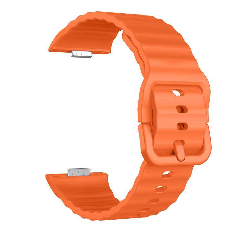 For Huawei Watch Fit 5 / Fit 5 Pro / Fit 4 Wave Texture Solid Color Silicone Watch Band