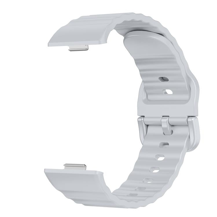For Huawei Watch Fit 5 / Fit 5 Pro / Fit 4 Wave Texture Solid Color Silicone Watch Band