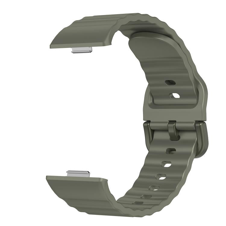 For Huawei Watch Fit 5 / Fit 5 Pro / Fit 4 Wave Texture Solid Color Silicone Watch Band