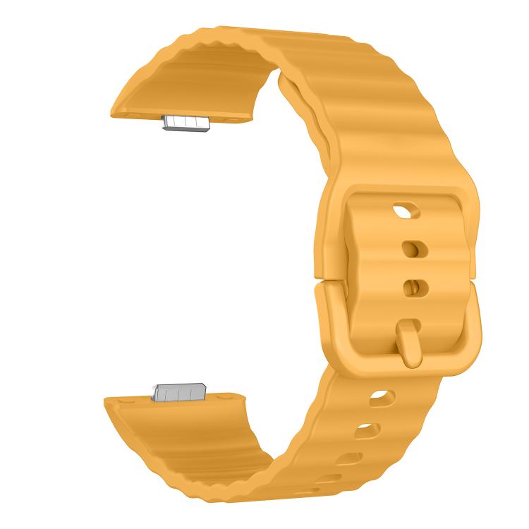 For Huawei Watch Fit 5 / Fit 5 Pro / Fit 4 Wave Texture Solid Color Silicone Watch Band