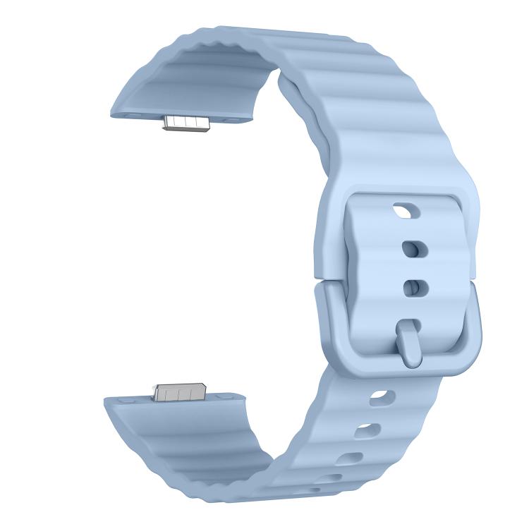 For Huawei Watch Fit 5 / Fit 5 Pro / Fit 4 Wave Texture Solid Color Silicone Watch Band