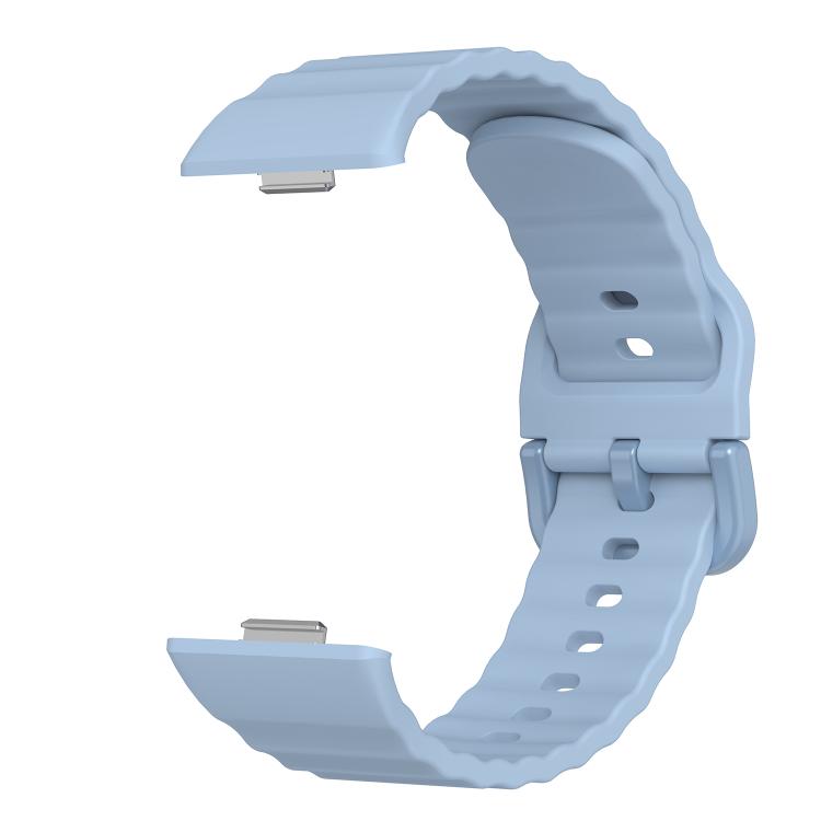 For Huawei Watch Fit 5 / Fit 5 Pro / Fit 4 Wave Texture Solid Color Silicone Watch Band