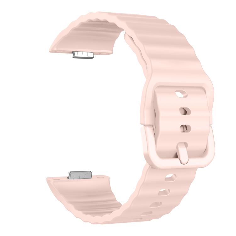 For Huawei Watch Fit 5 / Fit 5 Pro / Fit 4 Wave Texture Solid Color Silicone Watch Band
