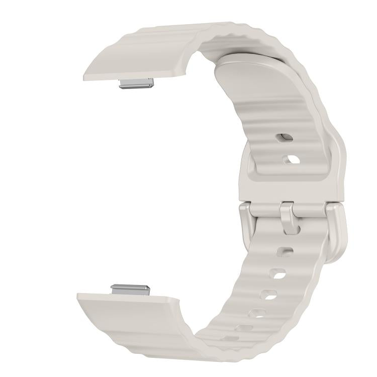 For Huawei Watch Fit 5 / Fit 5 Pro / Fit 4 Wave Texture Solid Color Silicone Watch Band