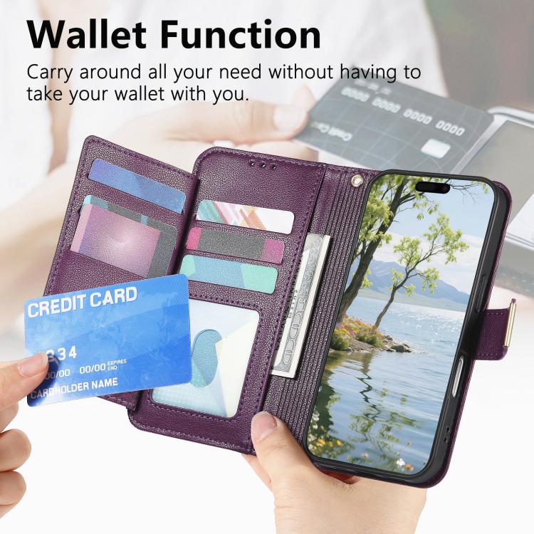 For Samsung Galaxy A16 Flowers Leaves Zipper Wallet Leather Phone Case with Strap