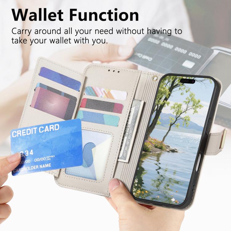 For Samsung Galaxy A16 Flowers Leaves Zipper Wallet Leather Phone Case with Strap