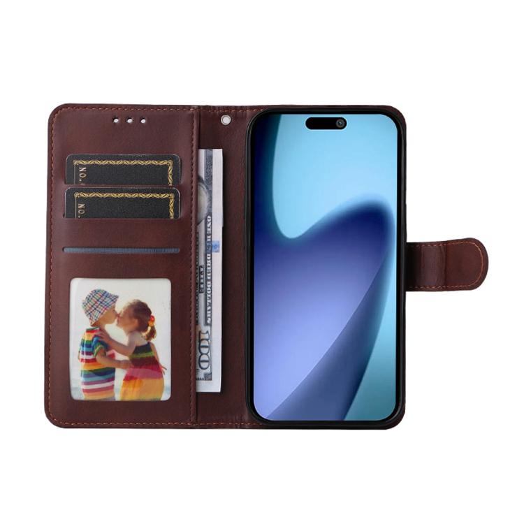For iPhone Air ENKAY Card Wallet Calf Texture Leather Phone Case with Thickened Glue No White Edge Film
