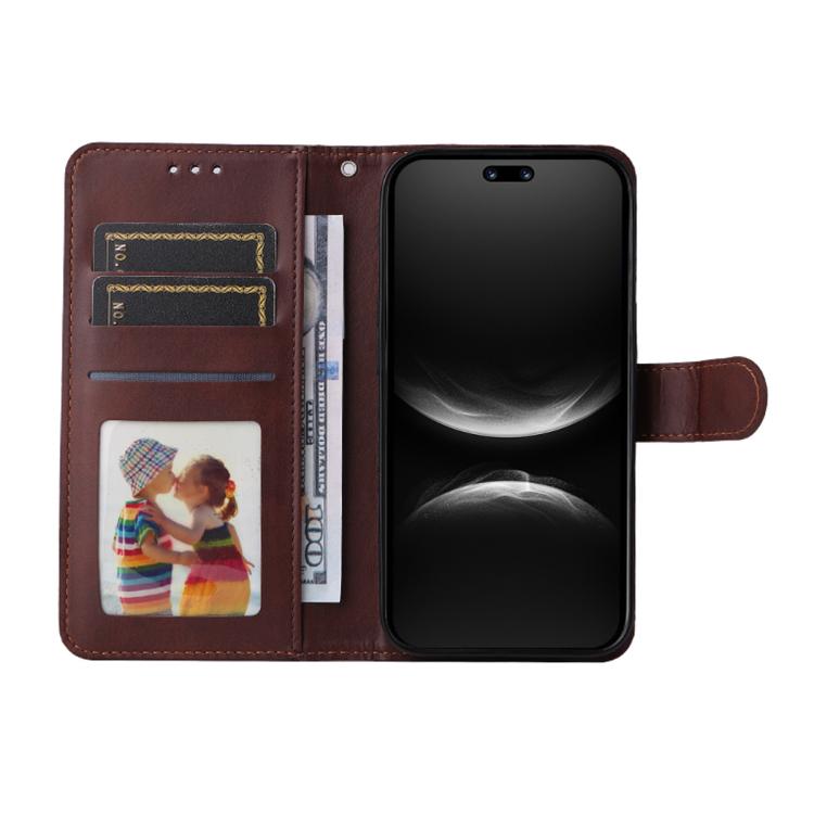 For Huawei nova 14 Pro / 13 Pro ENKAY Card Wallet Calf Texture Leather Phone Case with Full Glue Coverage Soft Hydrogel Film