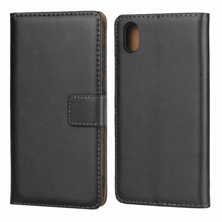 Leather Horizontal Flip Holster for Huawei Y5 2019 with Magnetic Clasp and Bracket and Card Slot and Wallet(Black)