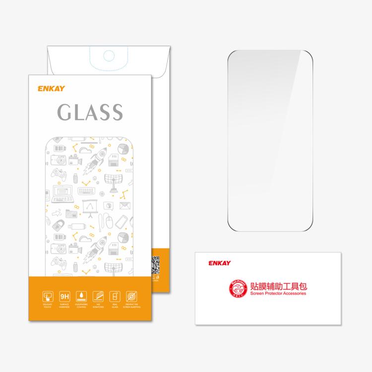 For iPhone 17 Pro Max ENKAY Thickened Glue No White Edge 9H Big Arc Edge High Aluminum-silicon Tempered Glass Film