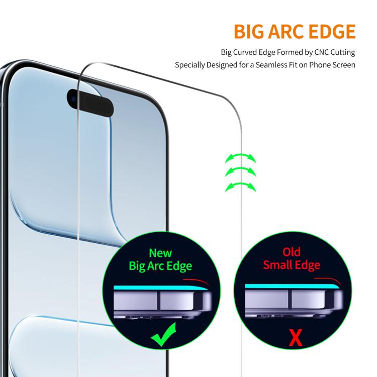 For iPhone Air ENKAY Thickened Glue No White Edge 9H Big Arc Edge High Aluminum-silicon Tempered Glass Film