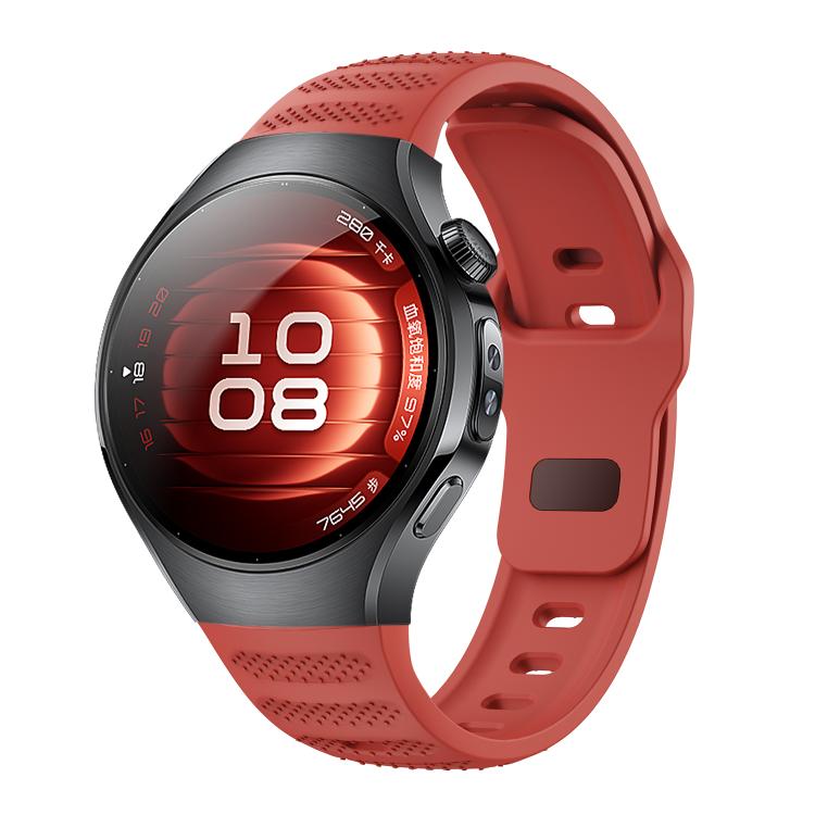 For Huawei Watch 5 42mm Dot Texture Reverse Buckle Silicone Watch Band