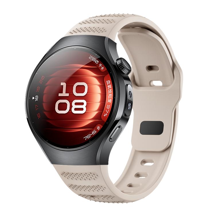 For Huawei Watch 5 42mm Dot Texture Reverse Buckle Silicone Watch Band