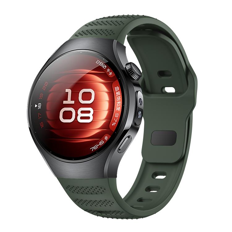 For Huawei Watch 5 42mm Dot Texture Reverse Buckle Silicone Watch Band