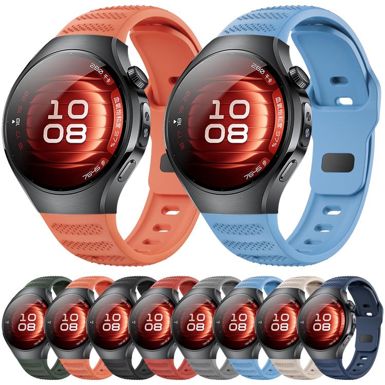 For Huawei Watch 5 42mm Dot Texture Reverse Buckle Silicone Watch Band