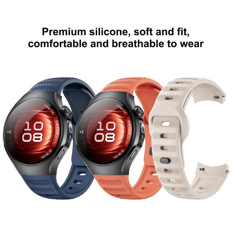 For Huawei Watch 5 42mm Dot Texture Reverse Buckle Silicone Watch Band