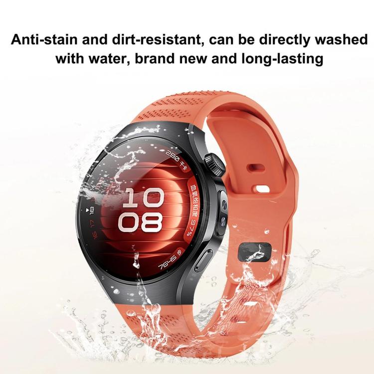 For Huawei Watch 5 42mm Dot Texture Reverse Buckle Silicone Watch Band