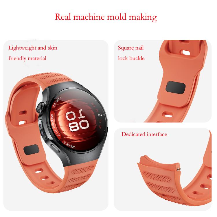 For Huawei Watch 5 42mm Dot Texture Reverse Buckle Silicone Watch Band