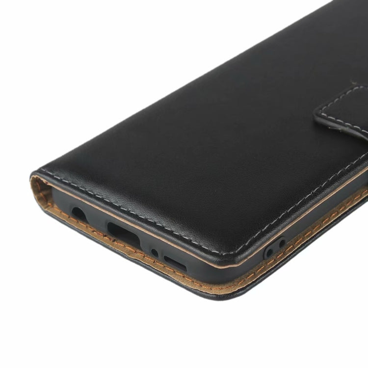 Leather Horizontal Flip Holster for Galaxy A20E with Magnetic Clasp and Bracket and Card Slot and Wallet(Black)