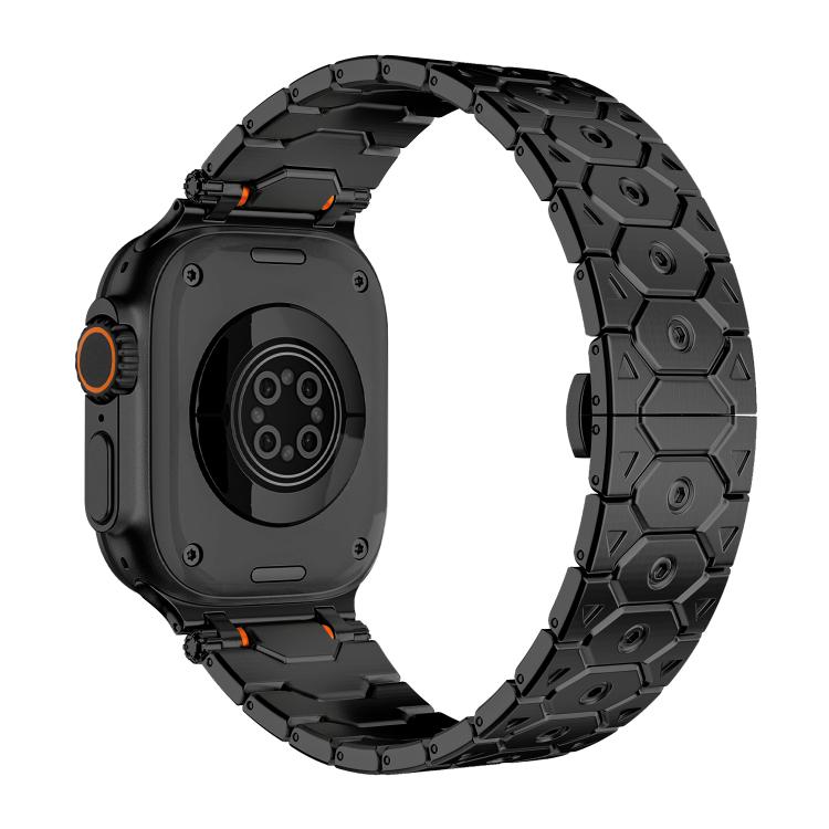 For Apple Watch 46mm / 49mm / 45mm / 44mm Octagonal Stainless Steel  Watch