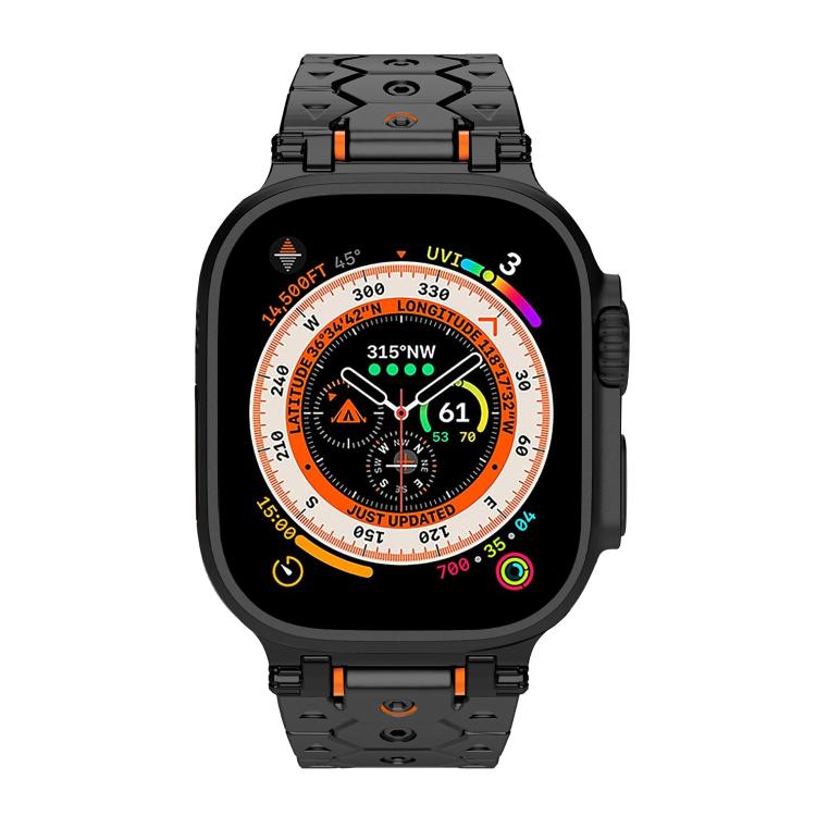 For Apple Watch 46mm / 49mm / 45mm / 44mm Octagonal Stainless Steel  Watch