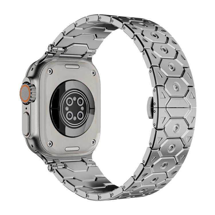 For Apple Watch 46mm / 49mm / 45mm / 44mm Octagonal Stainless Steel  Watch