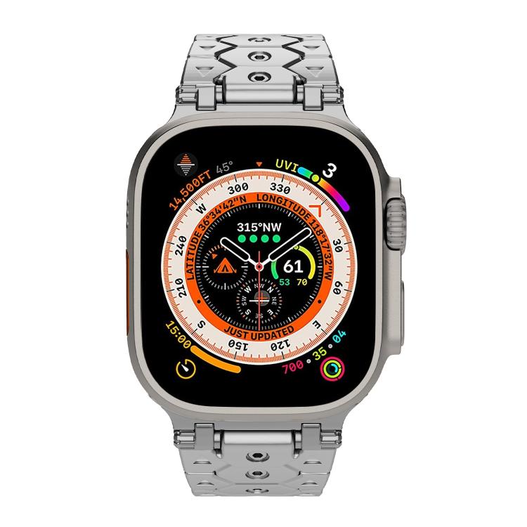 For Apple Watch 46mm / 49mm / 45mm / 44mm Octagonal Stainless Steel  Watch