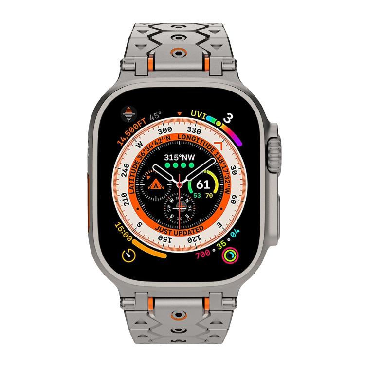 For Apple Watch 46mm / 49mm / 45mm / 44mm Octagonal Stainless Steel  Watch