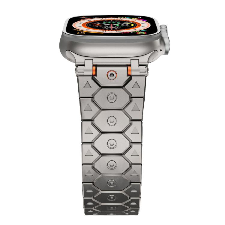 For Apple Watch 46mm / 49mm / 45mm / 44mm Octagonal Stainless Steel  Watch