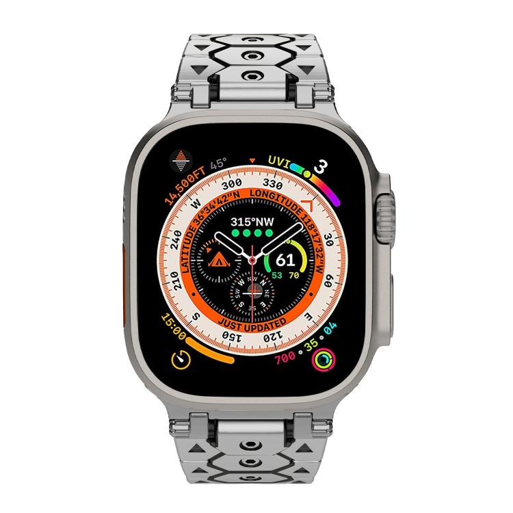 For Apple Watch 46mm / 49mm / 45mm / 44mm Octagonal Stainless Steel  Watch