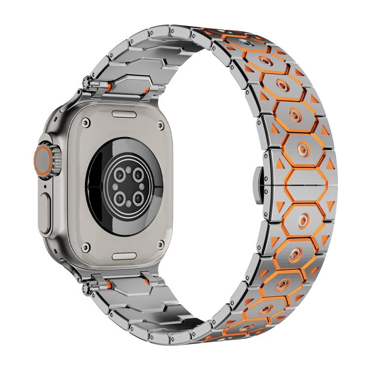 For Apple Watch 46mm / 49mm / 45mm / 44mm Octagonal Stainless Steel  Watch