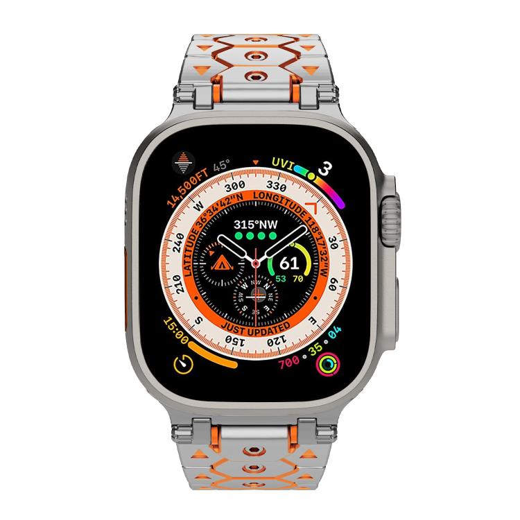 For Apple Watch 46mm / 49mm / 45mm / 44mm Octagonal Stainless Steel  Watch